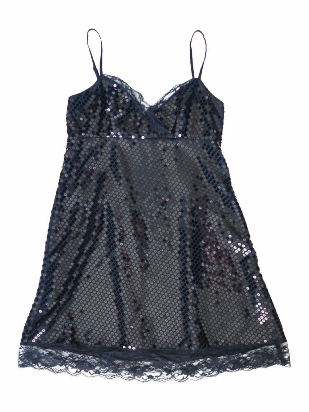 Express Black Lacey Sequin Mini Dress